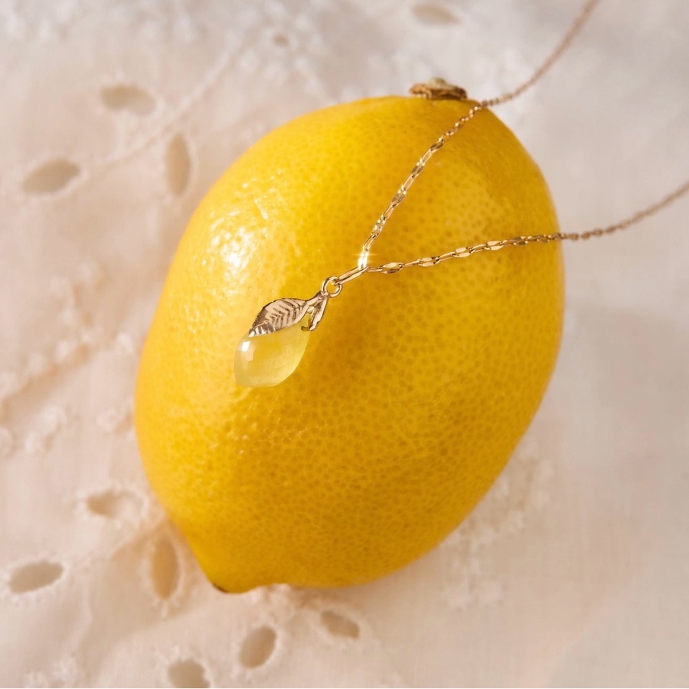 (SOLD) Catbird Limonata lemon opal charm 14k gold